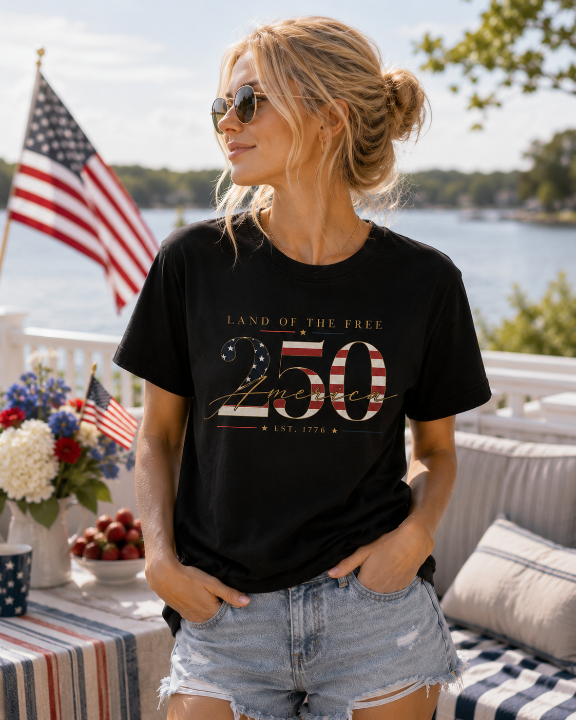 Land Of The Free America 250 Anniversary Signature Tee