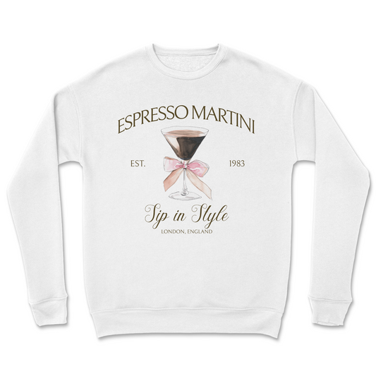 Espresso Martini “Sip in Style” Luxury Crewneck Sweatshirt