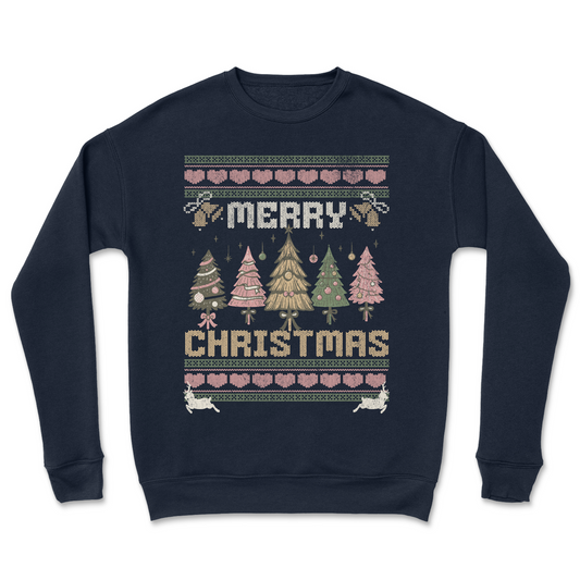 Merry Christmas Vintage Knit Crewneck Sweatshirt
