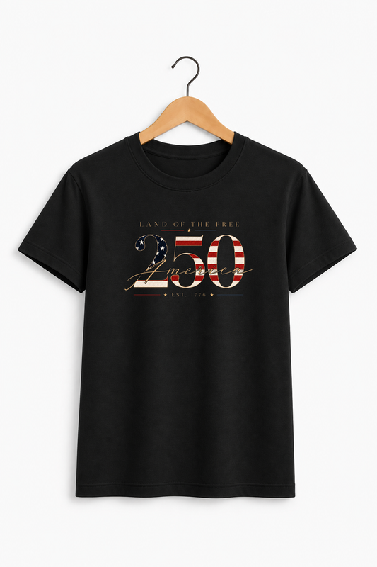 Land Of The Free America 250 Anniversary Signature Tee