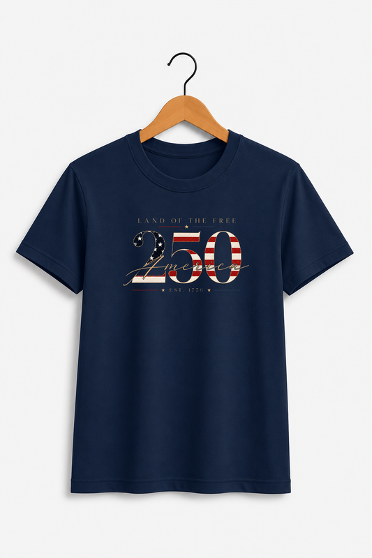 Land Of The Free America 250 Anniversary Signature Tee