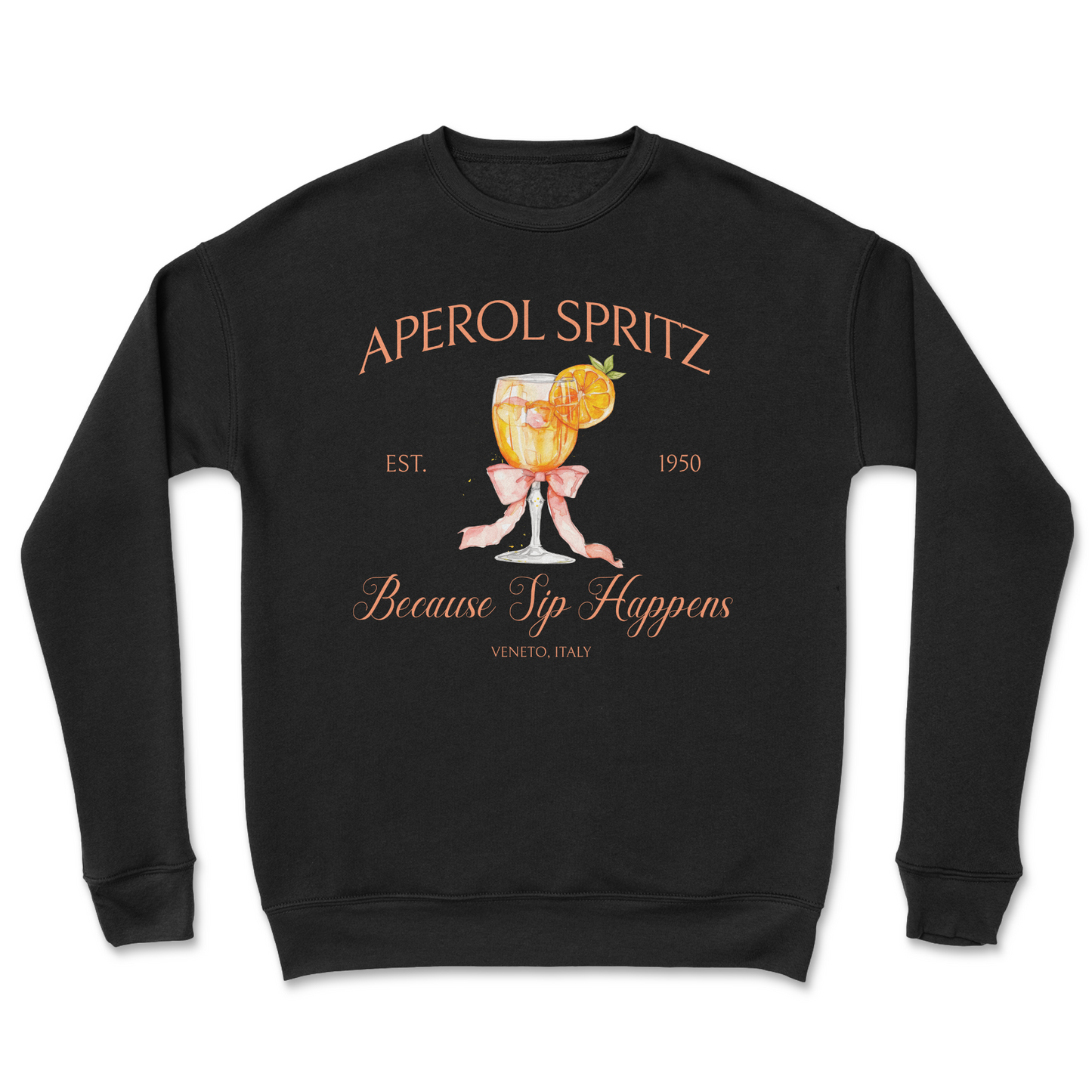 Aperol Spritz “Because Sip Happens” Crewneck Sweatshirt