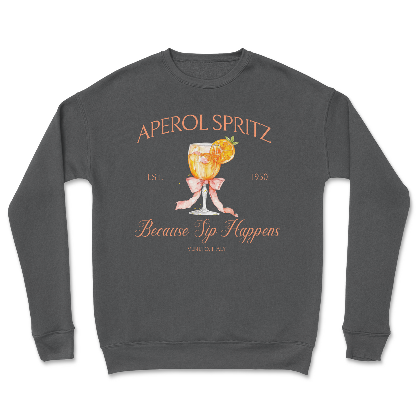 Aperol Spritz “Because Sip Happens” Crewneck Sweatshirt