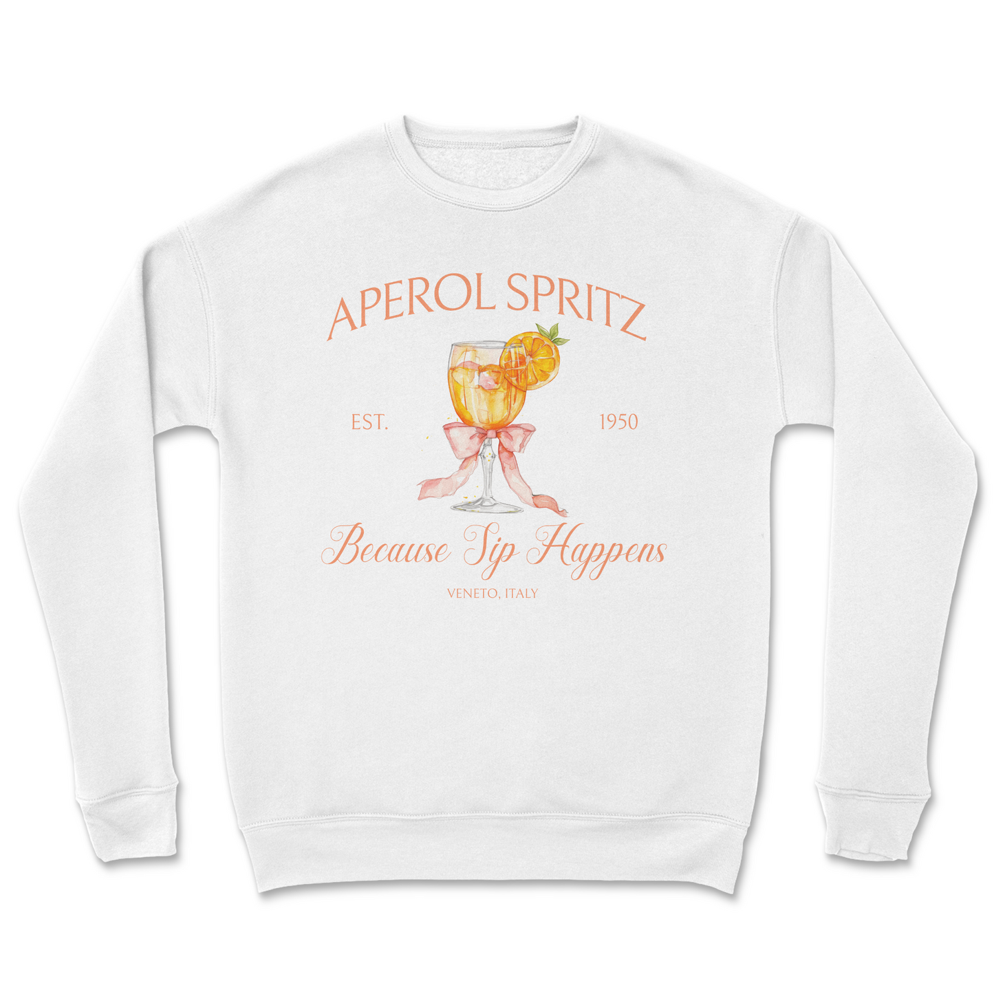 Aperol Spritz “Because Sip Happens” Crewneck Sweatshirt
