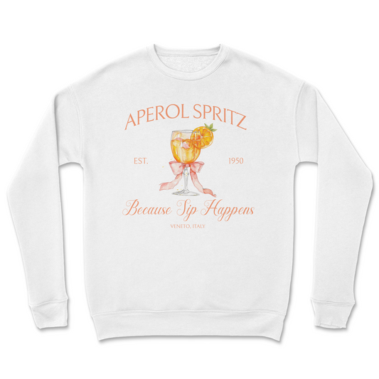 Aperol Spritz “Because Sip Happens” Crewneck Sweatshirt