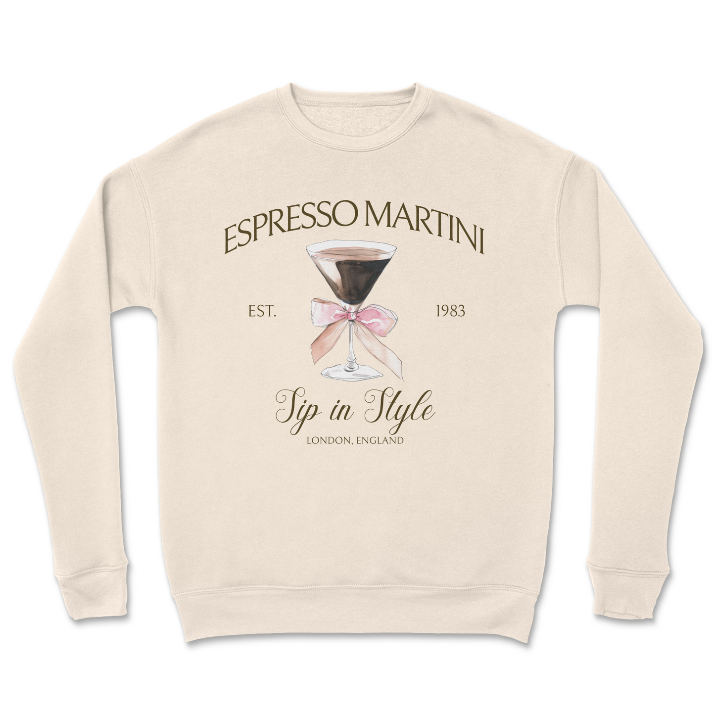 Espresso Martini “Sip in Style” Luxury Crewneck Sweatshirt