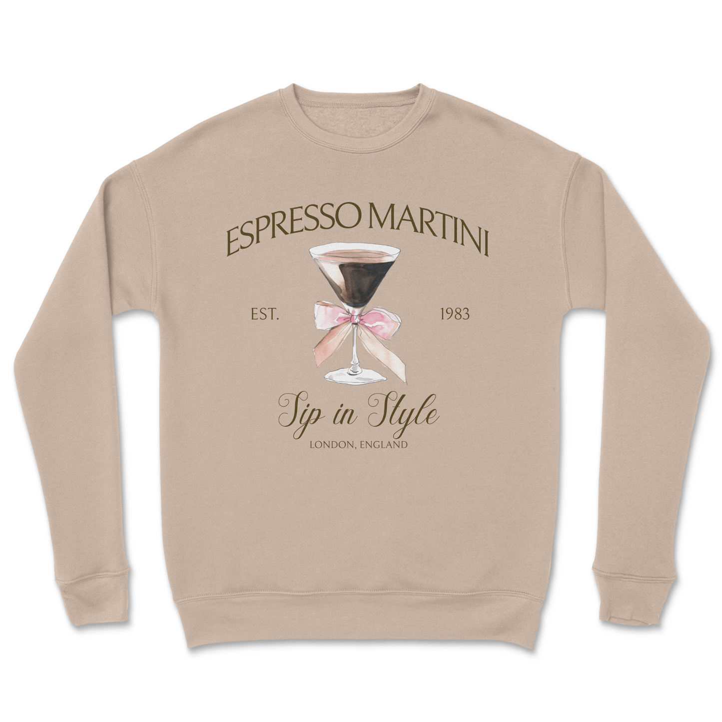 Espresso Martini “Sip in Style” Luxury Crewneck Sweatshirt