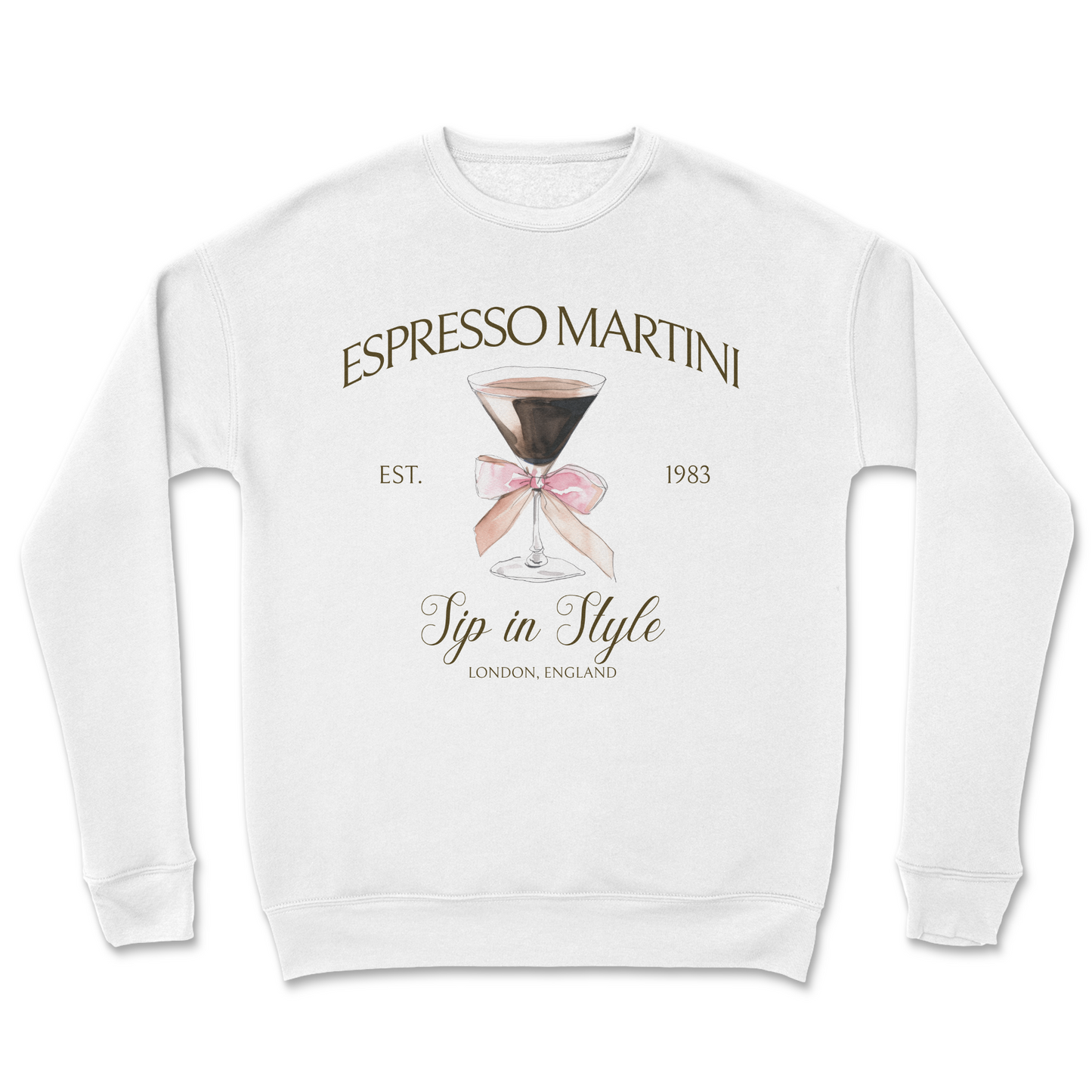 Espresso Martini “Sip in Style” Luxury Crewneck Sweatshirt