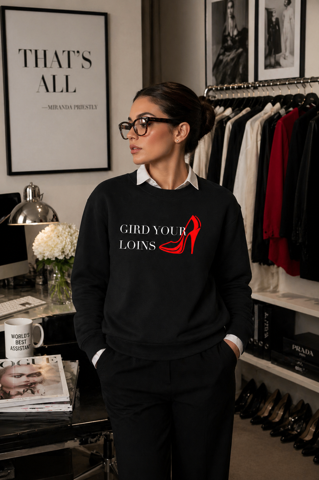 “Gird Your Loins” Black Signature Blend Crewneck Sweatshirt